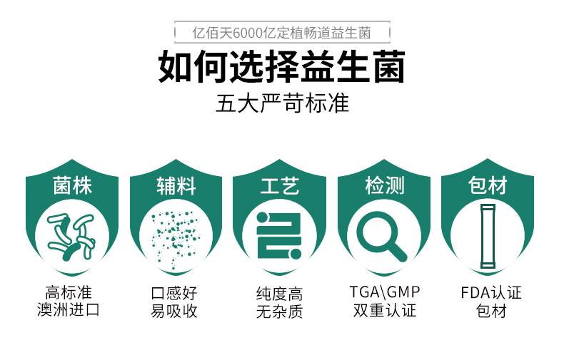 澳洲进口亿佰天定植益生菌成人儿童女性调理肠胃肠道益生元冻干粉_我