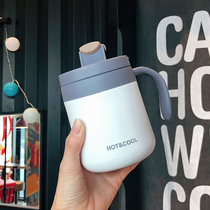 Mark cup brief with cover for men and womens office Water glass coffee cup portable stainless steel home drinking water Japanese cup