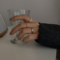 Ring female niche design simple fashion personality three-piece ring ins tide cold wind index finger ring high-end sense