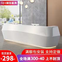 Paint paint front desk reception desk company service desk cashier desk Hotel beauty salon welcome guide desk customized