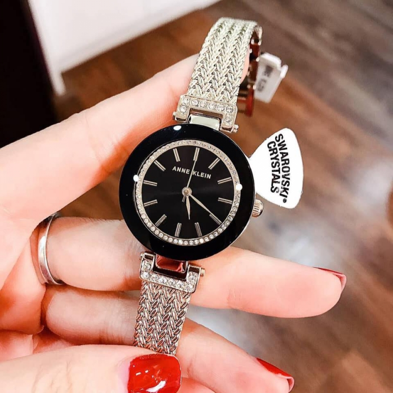 正品ak手表女Anne Klein简约气质方形黑金款皮带石英腕表2706CHBK - Taobao