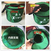 Portable folding fishing bucket Living fish barrel Folding fish tank Fish Bucket Beating Bucket Canvas Fishing Bucket Fishing Fishing Gear
