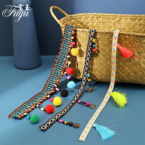Hairball tassel ethnic lace handmade diy material hat fabric decoration accessories curtain ball ball lace lace
