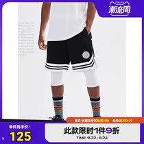 ZONEID new summer sports shorts mens trend retro stripe drawstring loose casual basketball five-point pants
