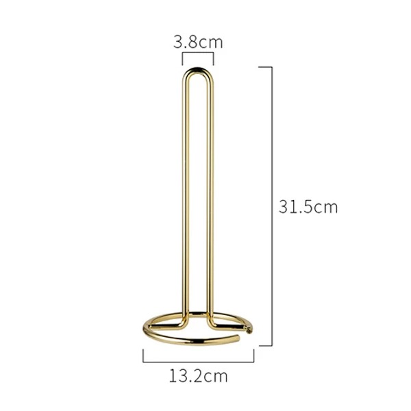 Kitchen Roll Paper Towel Holder Bathroom Tissue Stand Rose G (1627207:3331116:Color classification:gold;148902915:8930749:Number of layers:1st floor)