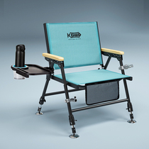 Empty hook Wudao 2021 all-terrain small fishing chair multifunctional aluminum alloy new wild fishing folding fishing chair stool