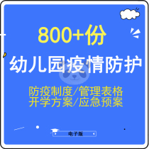 Kindergarten Emergency Plan Epidemic Information New Coronavirus Prevention and Control and Protection Poster Form System Opening Plan