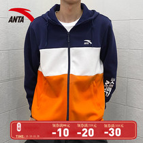 Anta coat mens hooded 2021 new spring sweater mens sportswear official website flagship spring and autumn casual top