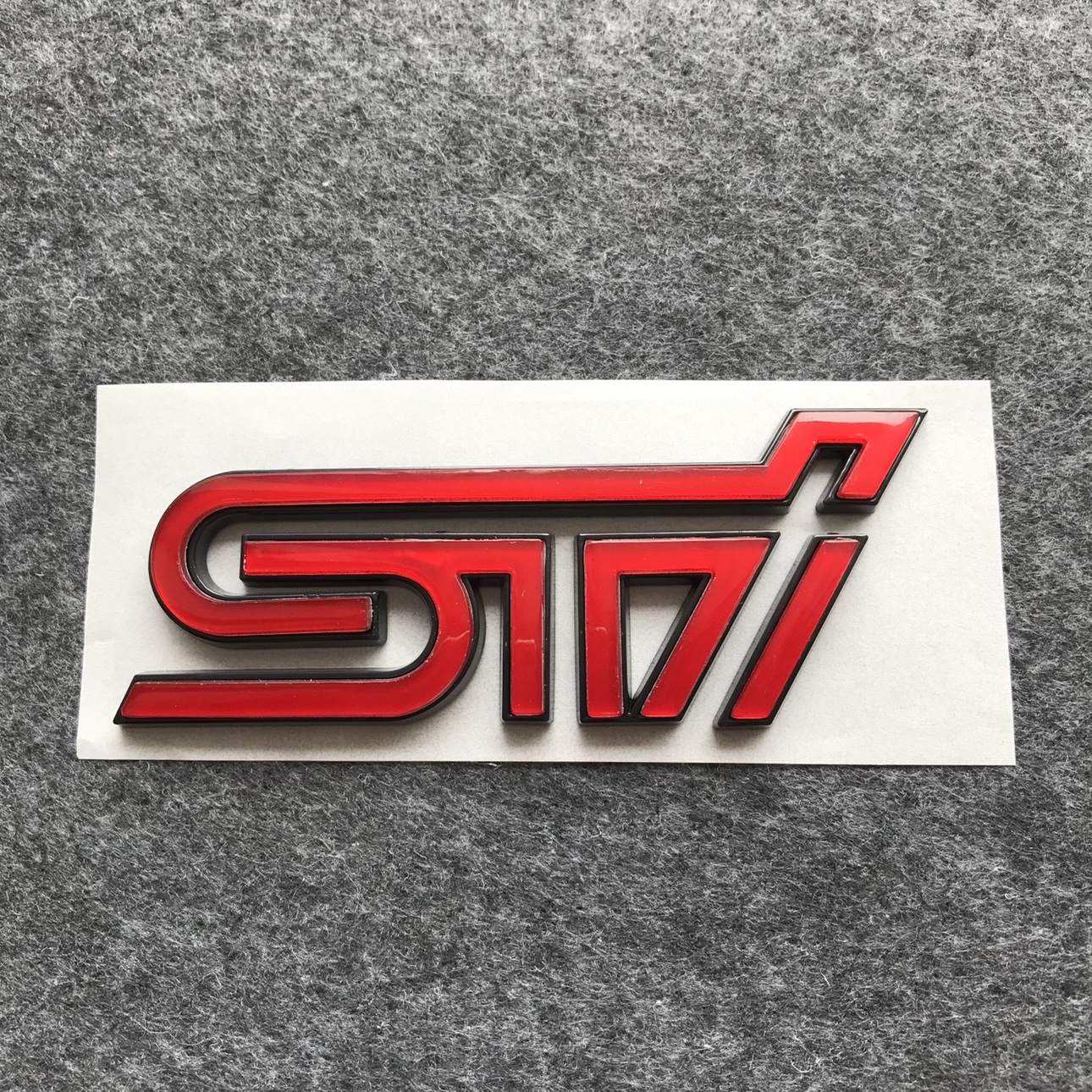 Black STI tail sticker BRZ WRX forest human lion proud tiger sti logo (1627207:29517462714:color classification:1 STI red black border)