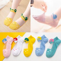 Socks children stockings girls ultra-thin crystal socks summer breathable Ice Silk summer baby male baby mesh socks