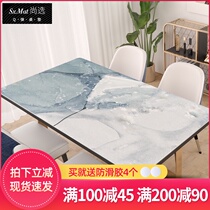 (Q elastic silicone table mat)Tablecloth waterproof oil-proof anti-scalding leave-in abstract Nordic coffee table TV cabinet table mat