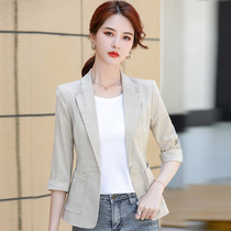 Blazer womens short sleeves 2021 spring and summer new Korean fashion casual small suit thin coat