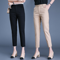 Pants women straight ankle-length pants 2021 spring and summer new Korean version of thin waist slim casual suit pants