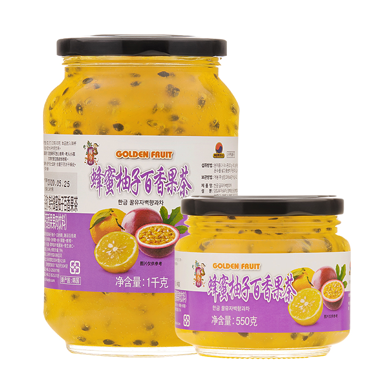 韩国进口蜂蜜柚子百香果茶酱图片_2