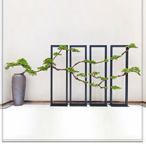 Large Wrought iron screen Yingke pine fake tree green plant high simulation bonsai dry landscape soft decoration a variety of floral landing