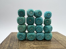 Original ore high-porcelain turquoise hexagonal diamond pestle 108 multi-circle single-circle play with beads set clavicle accessories top beads