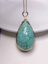 Raw ore high porcelain blue turquoise carvings animal flowers and plants theme twelve zodiac patron saint scattered beads accessories pendant