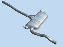 Suitable for Passat B5 Ling Yu 1 8t mid-section car exhaust pipe muffler silencer double layer thickened mute