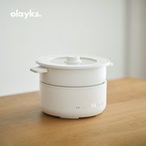 olayks Electric Cooker Household Cooker Multifunctional Divided Electric Fried Cooker 3L Electric Cooker Cooking Cooker
