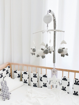 ins puzzle angel bed Bell bear newborn baby music rotating baby with bed Bell clamp bracket