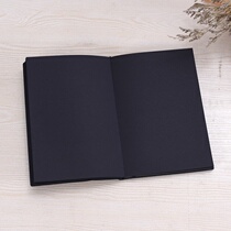 The black book is completely black and black paper The idea of diy notebook is black and portable with black grinding