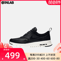 Nike womens black leather sports and leisure cushioning wear-resistant air cushion shoes jogging shoes 881203-001 YT
