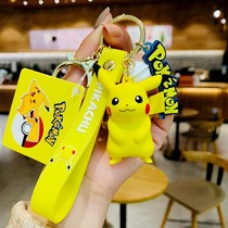 Pikachu kt Doraemon a dream key button female delicate cute bag pendant small ornament lovers car key hanging decoration