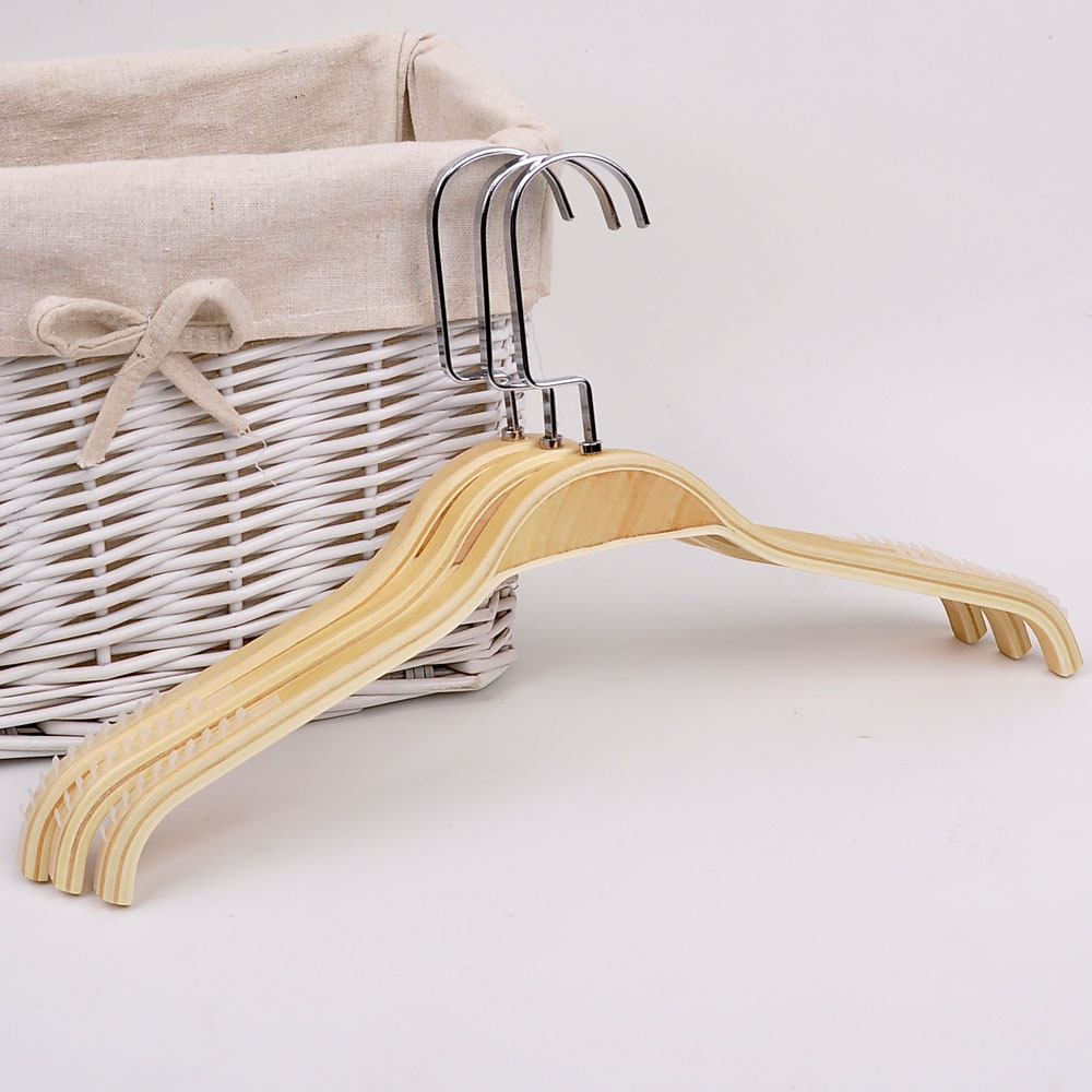 实木竹木女士衬衫衣架 防滑夹板木衣架 现代 简约服装店衣架包邮