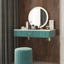 Light luxury wall-mounted dressing table Mini bedroom net celebrity ins Nordic small apartment bay window dressing table with lamp dressing table