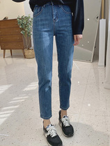 Fat Jeans Woman Summer Display Slim leg hip Width mm Big code High waist Straight tube Smoke Tubes Pants Spring Pants Pear Shape