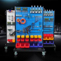 Tool rack material finishing rack hardware mobile shelf square hole hanging plate storage rack hole board tool display rack
