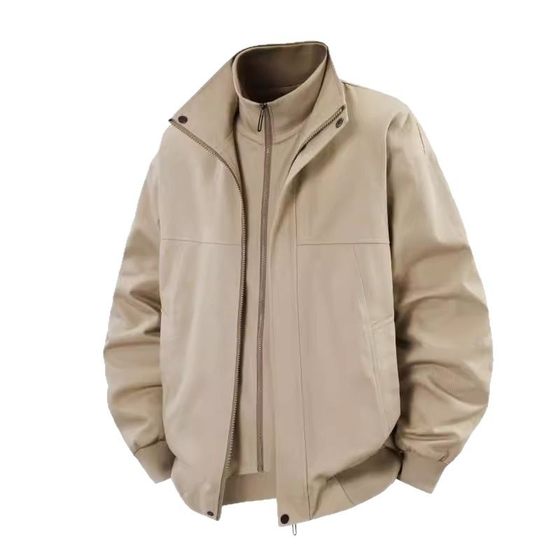 Pure cotton stand collar fake two-piece jacket for men and women the same style spring and autumn Japanese loose couple casual jacket
Pure cotton stand collar fake two-piece jacket for men and women the same style spring and autumn Japanese loose couple casual jacket