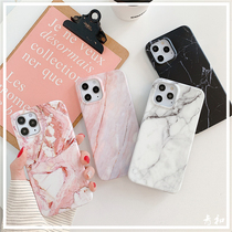 Creative marble print Applicable iphone12Pro Max Apple 11 13 Mobile phone shell XS MAX silica gel 8plus brief black and white graffiti iPhones X net