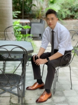 CAREOFLORD Cavlo mens clothing spring summer mens brief classic pure colour pure cotton casual long sleeve white shirt