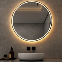 Smart bathroom mirror round wash stand induction modern simple Bluetooth makeup mirror no punch toilet explosion proof