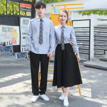 British style Graduation School uniform suit Korean version of college style shirt mens and womens class uniform