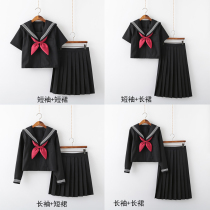 jk uniform skirt genuine summer short sleeve basic version of the Sellor suit set student dress college style class uniform full set