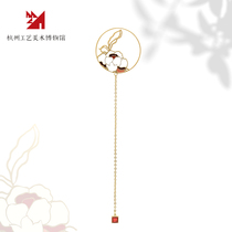 (Hangzhou Arts and Crafts Museum) Qing Embroidery Metal Bookmark Classical China Wind Flower Hollowed-out Wentron