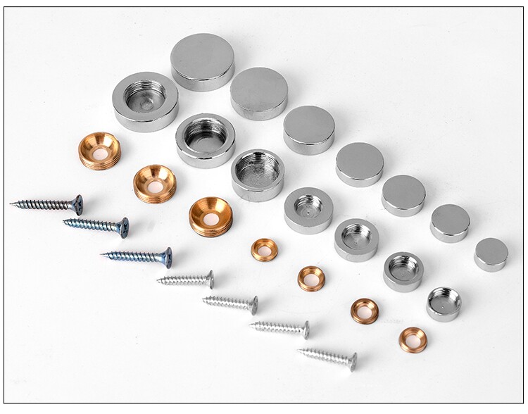 纯铜镜钉螺丝钉螺丝盖螺丝螺丝帽遮丑盖玻璃镜子固定镜钉螺丝钉扣