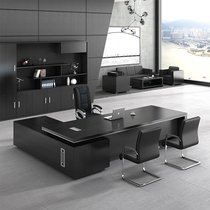 The Comfort Morning Black Relief Desk Boss Table President Table President Table Brief Modern Manager Supervisor Large Bandae Office Furniture