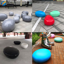 Glass fiber reinforced plastic shopping mall leisure chair public rest area stool outdoor heart-shaped letter stool creative seat customization