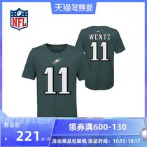 (NFL) Philadelphia Eagle Player short-sleeved T-shirt summer loose top sport-Carson Wentz