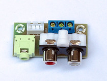 Audio input and output adapter wiring lead board rca Lotus 3 5mm plug socket pcb terminal block
