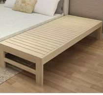 Adults widen solid wood can be customized artifact bed with guardrail Pine childrens bed custom double bed splicing bed simple