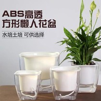 Green flower pot can store water automatically absorb lazy flower plate creative flower tray Home Office water-free