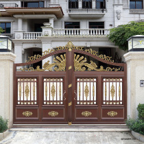 Land Rover high-end intelligent aluminum art villa garden door double door Aluminum alloy electric yard translation open door