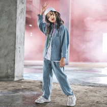 girl street dance fashion hip-hop children jazz dance costume winter domineering girl cowboy suit fashionable