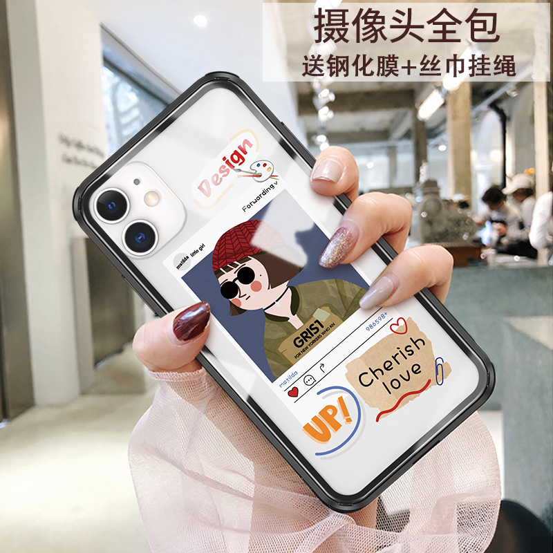 深港情适用于苹果11手机壳iphone x原创潮牌xs max透明11Pro max硅胶玻璃11Pro全包防摔xs男女x