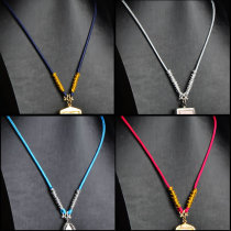 3mm Thai Buddhist brand chain Buddhas hanging rope pendant with necklace rope not falling out of color soft and set 2mm