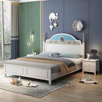 2022 New modern minimalist solid wood with storage Children bed net red girl Princess bed Teen Bedroom Bed